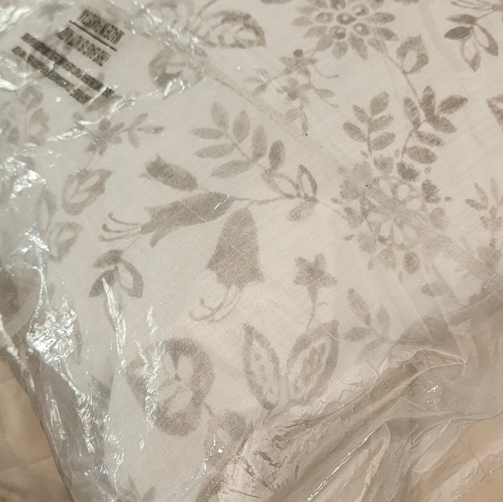 Taupe Botanical Accent Pillow